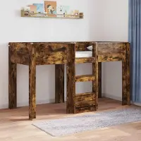 Prolenta Maison Exclusive - Stapelbed voor kinderen, gerookt eikenhout, 75 x 190 cm