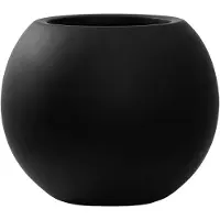 Pottery Pots Fiberstone Beth S mat zwart doorsnede uitwendig 31 x H25 cm - Plantopening 18,5 cm