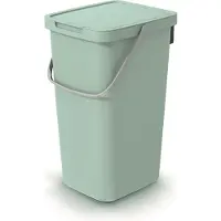 Prosperplast GFT of rest afvalbak - mintgroen - 25L - afsluitbaar - 26 x 29 x 48 cm - klepje/hengsel - afval scheiden