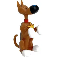 Plastoy Speelfiguurtje - Rataplan zittend - Lucky Luke hondje - - 6 cm