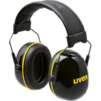 Uvex K20 - Opvouwbare hoofdtelefoon met ruisonderdrukking 33dB zwart