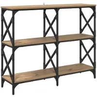 vidaXL Wandtafel Artisan Eiken 100 x 28 x 80,5 cm Bewerkt hout