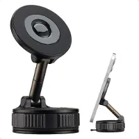 IMoshion Telefoonhouder Auto met MagSafe - 360° draaibaar - met Zuignap - Magnetisch - Universeel - Zwart