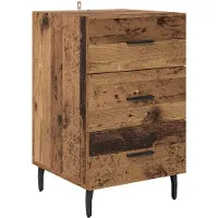 vidaXL Nachtkastje Oudhout 40 x 40 x 66 cm Bewerkt hout