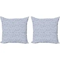 Abakuhaus Geometrische decoratieve kussenhoes, 2-pack, modern accent, dubbelzijdige digitale print, 40x40 cm, plafondblauw paarsblauw