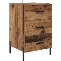 vidaXL Nachtkastje Oudhout 40 x 40 x 66 cm Bewerkt hout