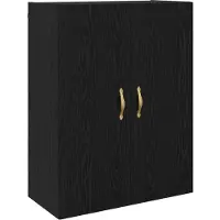 vidaXL Wandkast Zwart Eiken 69,5 x 34 x 90 cm Bewerkt hout