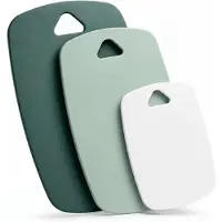 BOTC Snijplanken Set 3 Stuks - Kunststof Keuken Snijplanken - Antibacteriële Snijplank voor Vlees, Vis, Groente & Brood - Groen