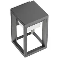 PRIOS LED-wandlamp buiten Gamion, alu / grijs / zink, Aluminium, Modern, LED wandlamp buiten