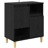 vidaXL Dressoir Zwart eiken 35 x 60 x 70 cm Bewerkt hout