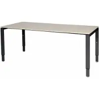 Schaffenburg Verstelbaar Bureau - Domino 180x90 Eiken - zwart frame