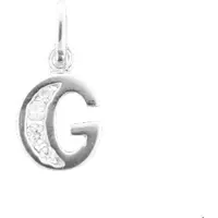 Trendjuwelier huiscollectie Bedels Letter G Zirkonia Rij Zilver