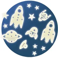Djeco Lichtgevende stickers Mission Espace - DJECO doorzichtig