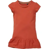 LEVV Little T-shirtjurk Nara met volant steenrood | Maat: 86