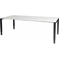 Schaffenburg Vergadertafel Domino - 200x100 grijs - zwart frame