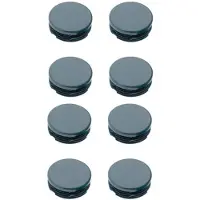 Furniture Legs Europe Inslagdop/meubeldop zwart rond Ø 2,8 cm en hoogte 0,4 cm van kunststof - 8 stuks