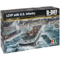 Italeri Modelbouwpakket Militaire voertuigen - 6524 LCVP with U.S. Infantry Plastic - 1:35 - Modelbouw