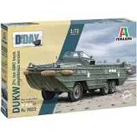 Italeri Modelbouwpakket Militaire voertuigen - 7022 DUKW 2 1/2 ton GMC truck amphibious version -D-Day 80th Anniversary- Plastic - 1:72 - Modelbouw