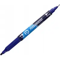 TETIS Permanentmarker blau mit 2 runden Spitzen