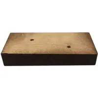 Furniture Legs Europe Meubelpoot bruin rechthoek 13 bij 6 cm en hoogte 2 cm van massief hout