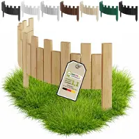 Pemicont moestuinrand hout - kantelen - 100 x 20 cm - naturel - grenen - drie grondpennen
