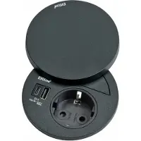 Sonstiges EVOLine Circle80 Hide, met stopcontact, mat zwart