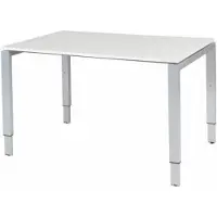 Schaffenburg Verstelbaar Bureau - Domino 120x80 wit - alu frame