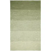 Marc O'Polo Plaid Nordic Knit Melange Moss Green-130 x 170 cm