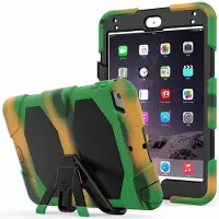 Ntech Hoes geschikt voor Apple iPad mini 4 Extreme Armor Case Camouflage - Groen