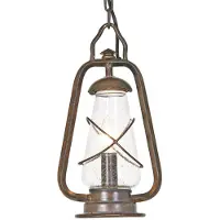 ELSTEAD LED Buiten Hanglamp Miners | 1X E27 Max 60W | IP44 | Dimbaar | Old Bronze