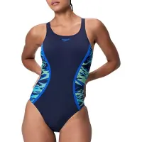 Speedo Hyperboom Muscleback 1 Piece Dames Sportbadpak - Marine/Blauw