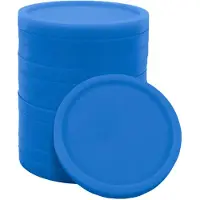 Combicraft kleinere blanco plastic munten blauw - Ø23mm - 100 stuks