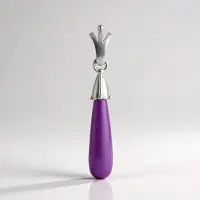Cavill - Zilveren Hanger - 925 Sterling Zilver Gerhodineerd - Phosphosideriet 18 ct - Druppelvorm Paars - Elegant Dames Sieraad - Handgemaakt