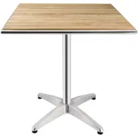 Bolero Horeca Terras Tafel met houten blad 70x70 cm