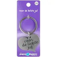 Paper Dreams Sleutelhanger metal juf (rvs)