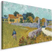 Karo-art Schilderij - Vincent van Gogh, Boerderij in de Provence (Farmhouse in Provence) Reproductie