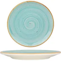 Bonna Dessertbord aqua porselein 17 cm set van 6