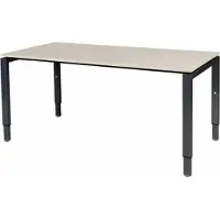 Schaffenburg Verstelbaar Bureau - Domino 160x90 Eiken - zwart frame