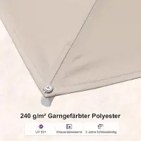 Laura Zweefparasol 360x270 cm Rechthoekig 360° Draaibaar Kantelbaar UV50+ Waterafstotend Beige Aluminium Frame –