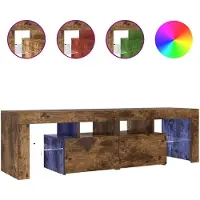 vidaXL Tv-meubel LED-verlichting 140x36,5x40 cm gerookt eikenkleurig