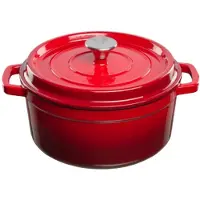 Sans marque Grand Feu - Geëmailleerde gietijzeren braadpan - 4,7 ltr. - rood