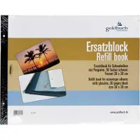 Goldbuch Vervangingsblok 38x30 30 pagina's zwart + schroeven (380 x 300 mm)