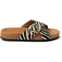 Lazamani Slippers Dames Wit Textiel | Maat 40