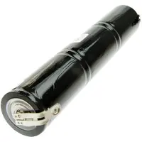 AccuCell Batterij voor noodstroomverlichting, 3,6 volt noodverlichting, 4000 mAh met 6,3 mm en 4,8 mm contact