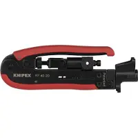 Knipex 97 40 20 SB Compressiegereedschap Geschikt voor: F-stekker, BNC-stekker, RCA-stekker RG59, RG6, RG11