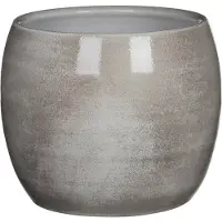Mica Decorations Bloempot - lichtgrijs - keramiek - D20 x H18 cm - plantenpotten binnen