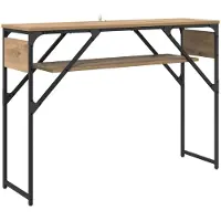 vidaXL Consoltabel Artisan Eiken Bewerkt hout 105x30x75cm