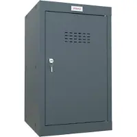 Phoenix Staal Garderobekast 1 Deur Sleutelslot 400 x 400 x 665 mm Antraciet, grijs