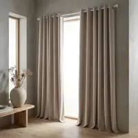 Fresh & Co Velvet Gordijnen Verduisterend - Ringen - Lichttaupe 300