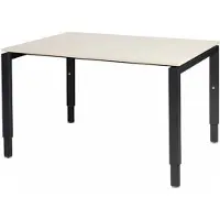 Schaffenburg Verstelbaar Bureau - Domino 120x90 grijs - zwart frame